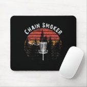 Kettenraucher Funny Disk Golf Frisbee Golfer Vinta Mousepad (Mit Mouse)