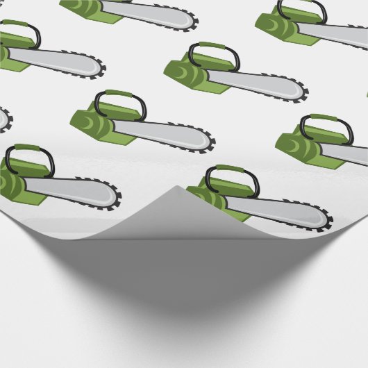 Kettensäge Geschenkpapier (Ecke)