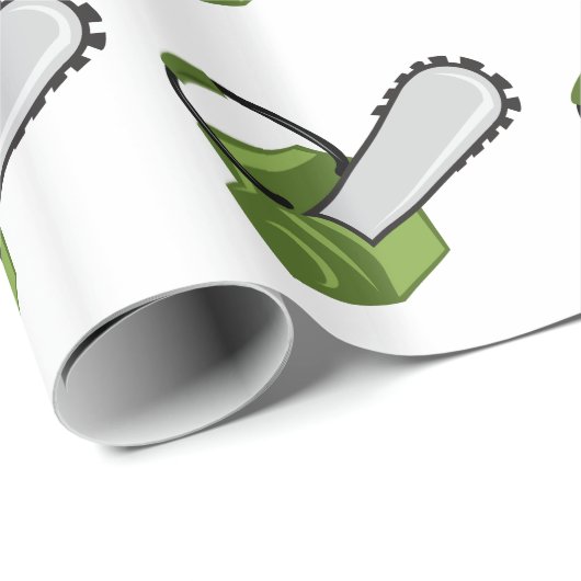 Kettensäge Geschenkpapier (Rolleneckpunkt)