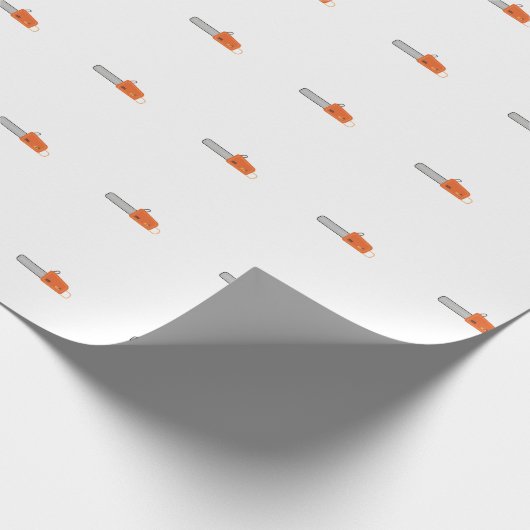Kettensäge Geschenkpapier (Ecke)