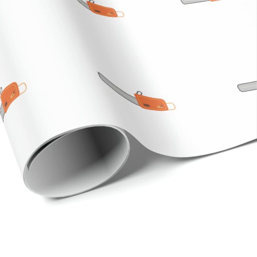 Kettensäge Geschenkpapier (Rolleneckpunkt)