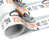 Kettensäge Geschenkpapier (Rolleneckpunkt)