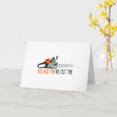 Kettensäge Karte (Gelbe Blume)