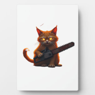 Kettensäge-Katzen-Shirt Classic T-Shirt Fotoplatte