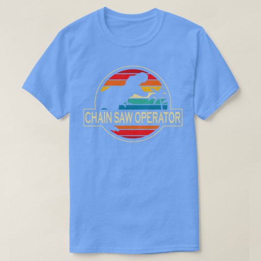 Kettensäge-Operator Dinosaur T-Shirt (Design vorne)