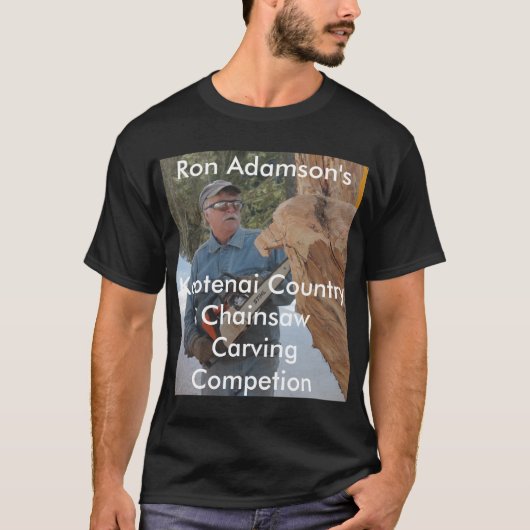 Kettensäge Ron Adamson, die Wettbewerb schnitzt T-Shirt (Vorderseite)