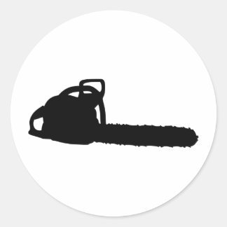 Kettensäge Runder Aufkleber