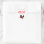 Kettensäge Runder Aufkleber (Tasche)