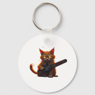 Kettensägen Katzenklassiker Schlüsselanhänger