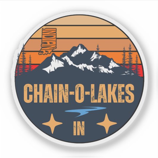 Kettenseen, Indiana Aufkleber (Vorderseite)