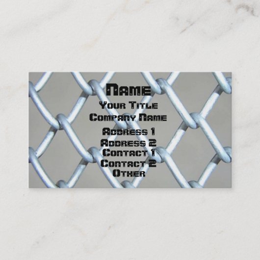 Kettenverbindung und Schrauben Visitenkarte (Vorderseite)