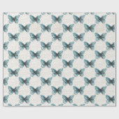 Kettenverbindungszaun auf Schmetterling Geschenkpapier (Flach)