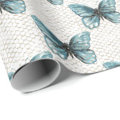 Kettenverbindungszaun auf Schmetterling Geschenkpapier (Rolleneckpunkt)