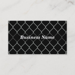 Kettenverbindungszaun gegen schwarzes BG Visitenkarte