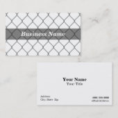 Kettenverbindungszaun gegen weißes BG Visitenkarte (Vorne/Hinten)