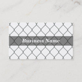 Kettenverbindungszaun gegen weißes BG Visitenkarte