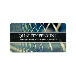 Kettenverknüpfung / Zaun Foto Business Sticker Adressaufkleber