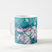 KETTENZEIGE MIT BOKEH-LICHTEN KAFFEETASSE (Vorderseite Links)