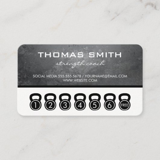 Kettglocken / Lochkartensitzungen / Grunge Treuekarte (Vorderseite)