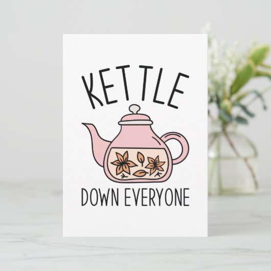 Kettle alle ab dankeskarte (Stehend Vorderseite)