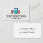 Kettle Bell Barbell Gym Weights | Fitness Trainer Visitenkarte (Vorne/Hinten)