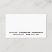Kettle Bell | Dumbell Pattern Business Card Visitenkarte (Rückseite)