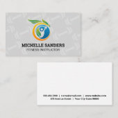 Kettle Bell Fitness Logo | Dumbbell Pattern Visitenkarte (Vorne/Hinten)