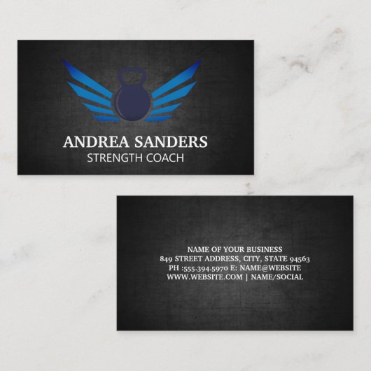 Kettle Bell Fitness Visitenkarte (Vorne/Hinten)