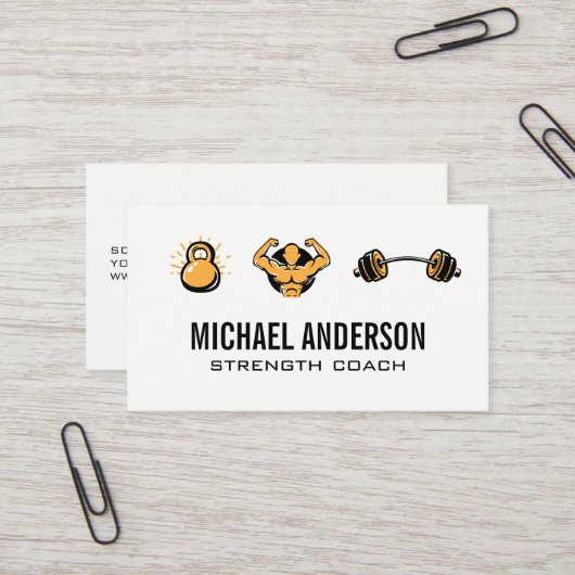 Kettle Bell | Gewichte | Fitness Visitenkarte (Vorderseite/Rückseite Beispiel)