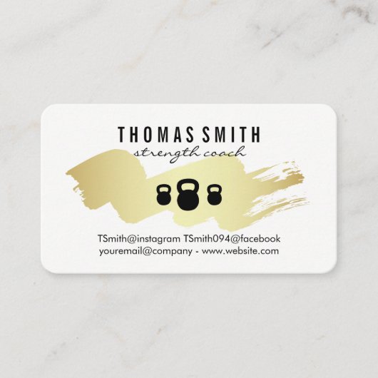 Kettle Bell Gold Fitness Trainer Termin (Vorderseite)