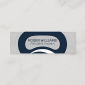 Kettle Bell | Graue Textur Hintergrund Mini Visitenkarte (Vorderseite)