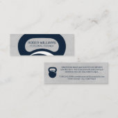 Kettle Bell | Graue Textur Hintergrund Mini Visitenkarte (Vorne/Hinten)