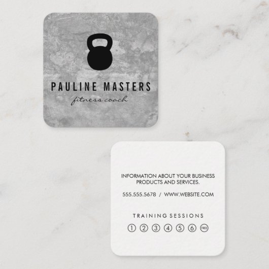 Kettle Bell Grunge Treue Cards (Vorne/Hinten)