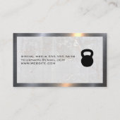 Kettle Bell Logo | Beton | Metall Visitenkarte (Rückseite)