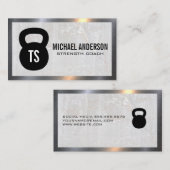 Kettle Bell Logo | Beton | Metall Visitenkarte (Vorne/Hinten)