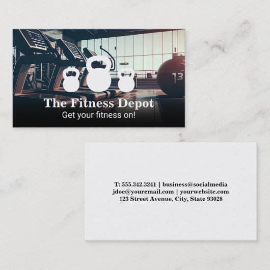 Kettle Bell Logo | Fitness Gym Visitenkarte (Vorne/Hinten)