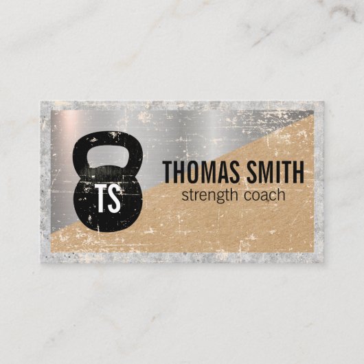 Kettle Bell Logo | Metallbeton Visitenkarte (Vorderseite)