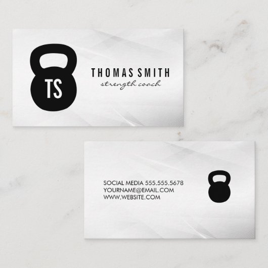 Kettle Bell Logo | Monogramm Visitenkarte (Vorne/Hinten)
