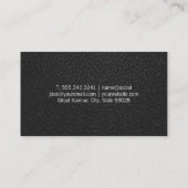 Kettle Bell | Metal Background Business Card Visitenkarte (Rückseite)
