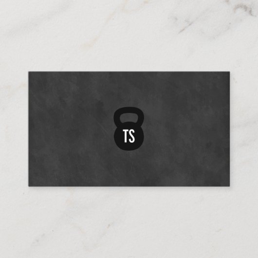 Kettle Bell Personal Trainer Chalkboard Visitenkarte (Vorderseite)