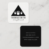 Kettle Bell Personal Trainer | Dreieck Quadratische Visitenkarte (Vorne/Hinten)