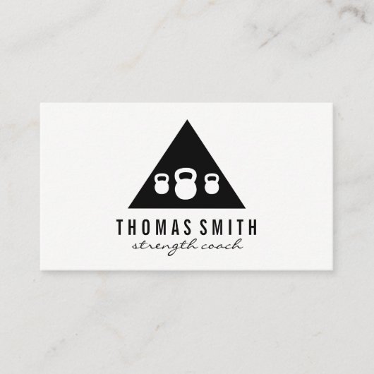 Kettle Bell Personal Trainer | Dreieck Visitenkarte (Vorderseite)