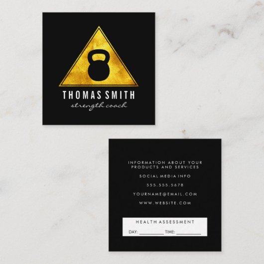 Kettle Bell Personal Trainer Ernennung Terminkarte (Vorne/Hinten)