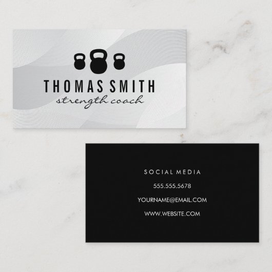 Kettle Bell | Personal Trainer | Fitness Visitenkarte (Vorne/Hinten)