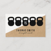 Kettle Bell Personal Trainer Geometric Visitenkarte (Vorderseite)