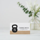 Kettle Bell Personal Trainer Geometric Visitenkarte (Stehend Vorderseite)