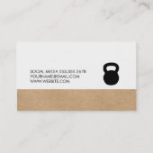 Kettle Bell Personal Trainer Geometric Visitenkarte (Rückseite)