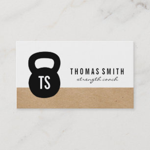 Kettle Bell Personal Trainer Geometric Visitenkarte