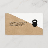 Kettle Bell Personal Trainer Geometric Visitenkarte (Rückseite)