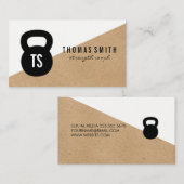 Kettle Bell Personal Trainer Geometric Visitenkarte (Vorne/Hinten)